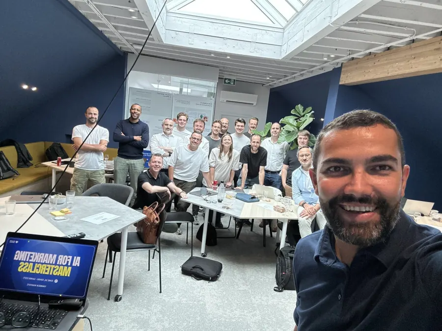 The full group at the end of a session